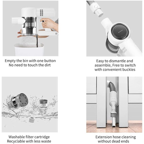 მტვერსასრუტი Dreame VVN3 V10 450W, 0.5L Cordless Vacuum Cleaner White